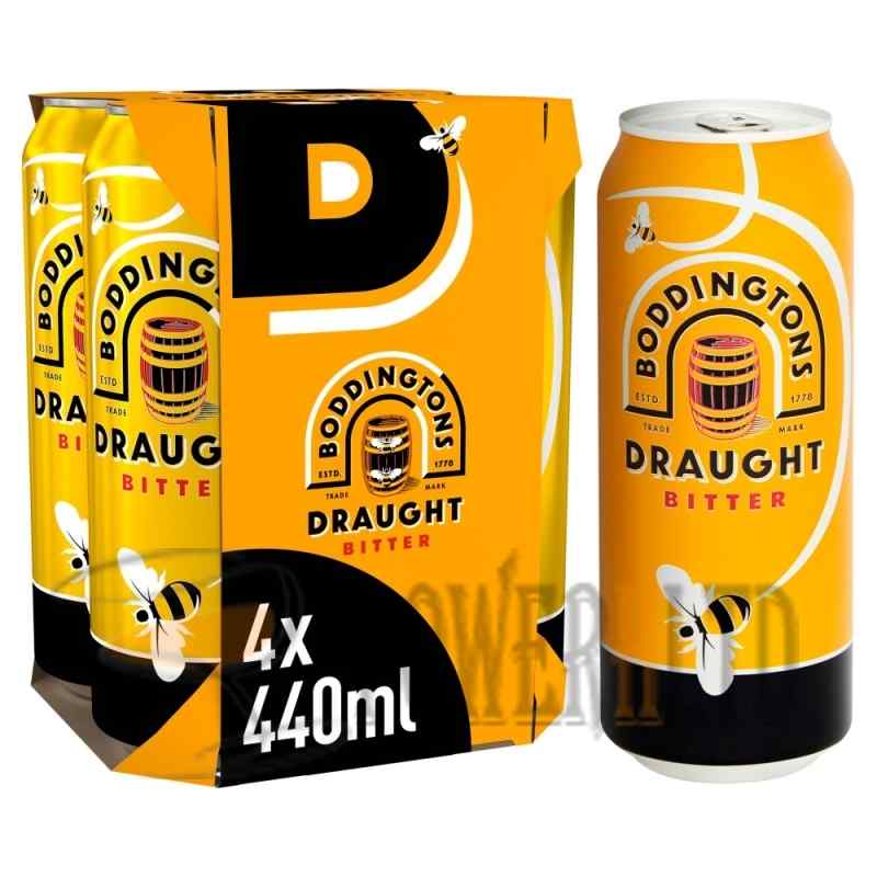 Boddingtons Draught Bitter Beer Cans 4 x 440ml