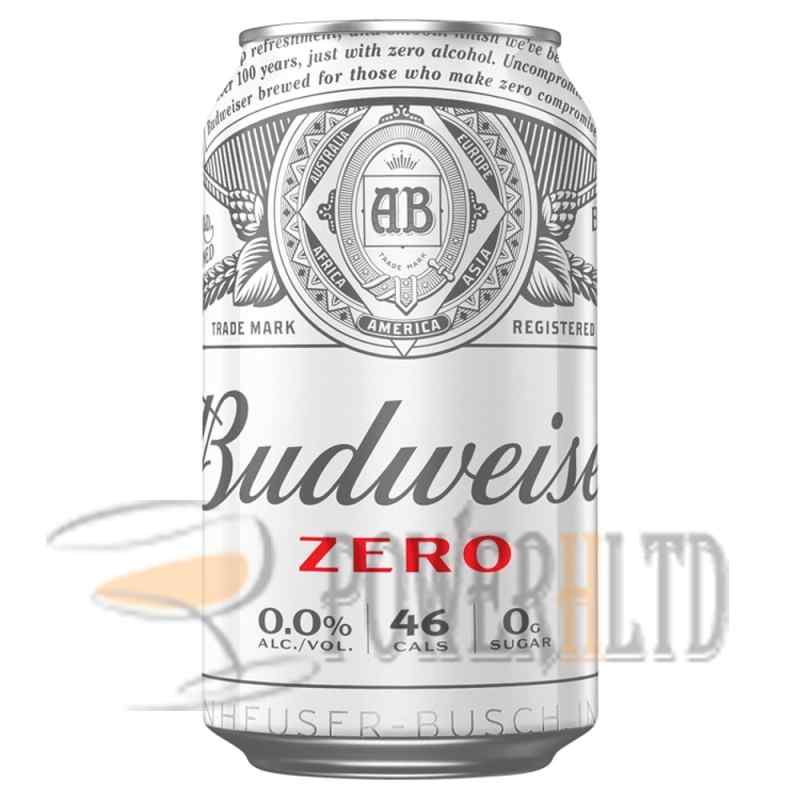 Budweiser Zero Alcohol Free Lager Beer Cans 4 x 330ml