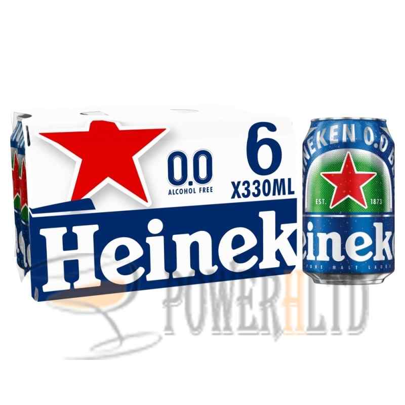 Heineken 0.0 Lager Beer 6 x 330ml Cans