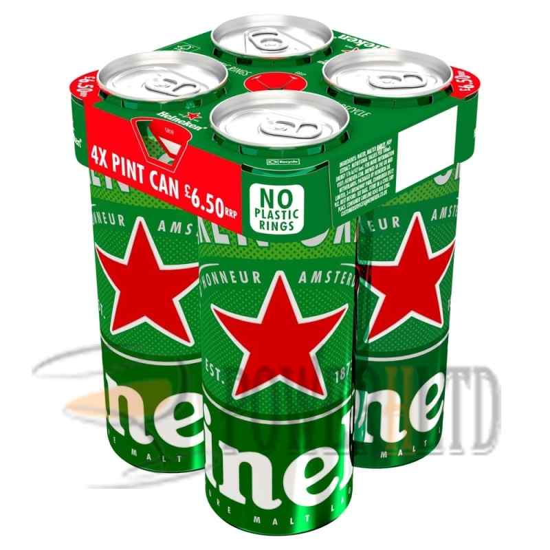 Heineken Lager Beer 4 x 568ML Cans