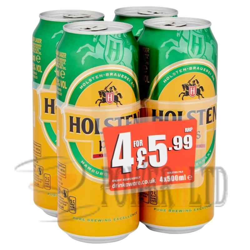 Holsten Pils Lager Beer 4 x 500ml