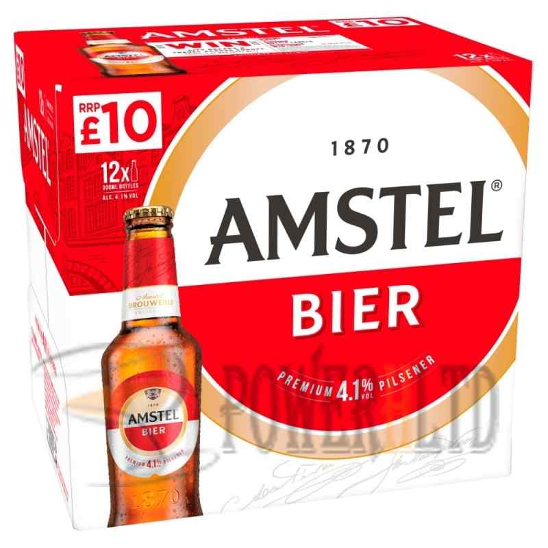 Amstel Lager Beer 12 x 300ml Bottles