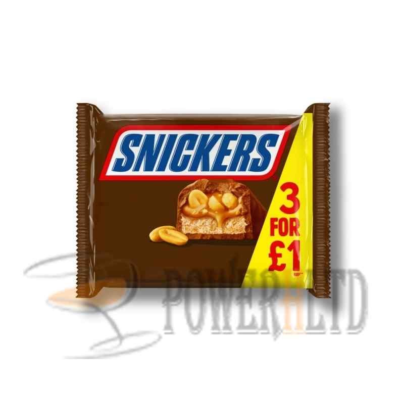 Snickers Chocolate Bars £1 PMP Multipack 3 x 41.7g