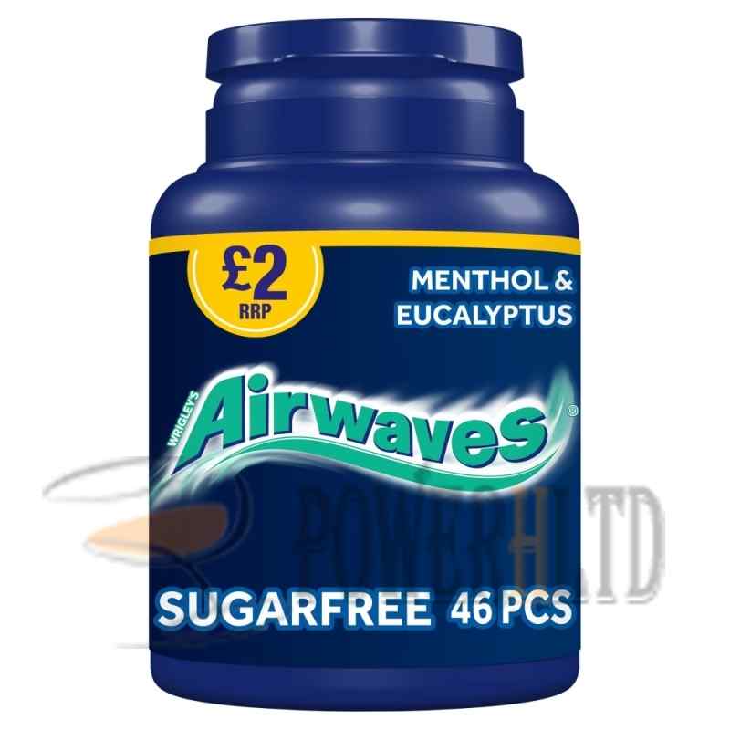 Airwaves Menthol & Eucalyptus Sugar Free Chewing Gum £2 PMP Bottle 46 Pieces