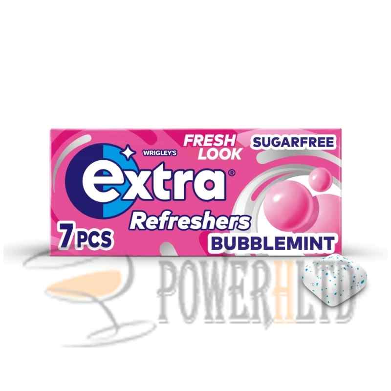 Extra Refreshers Bubblemint Sugar Free Chewing Gum Handy Box 7pcs