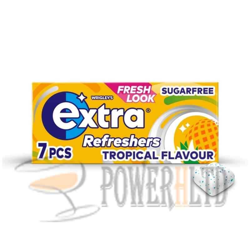 Extra Refreshers Tropical Flavour Sugar Free Chewing Gum Handy Box 7pcs