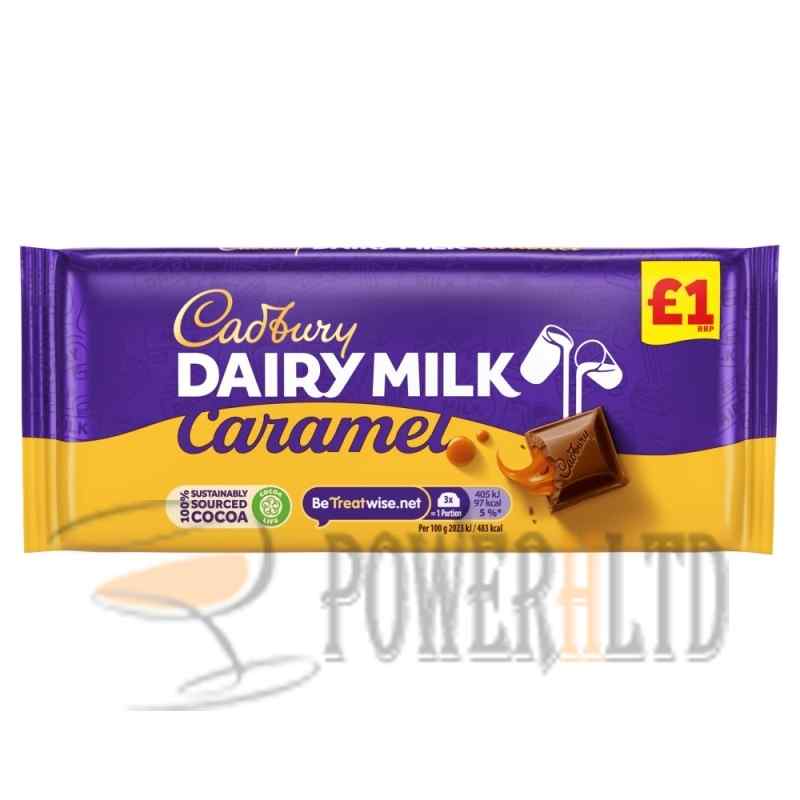 Cadbury Dairy Milk Caramel £1 Chocolate Bar 120g