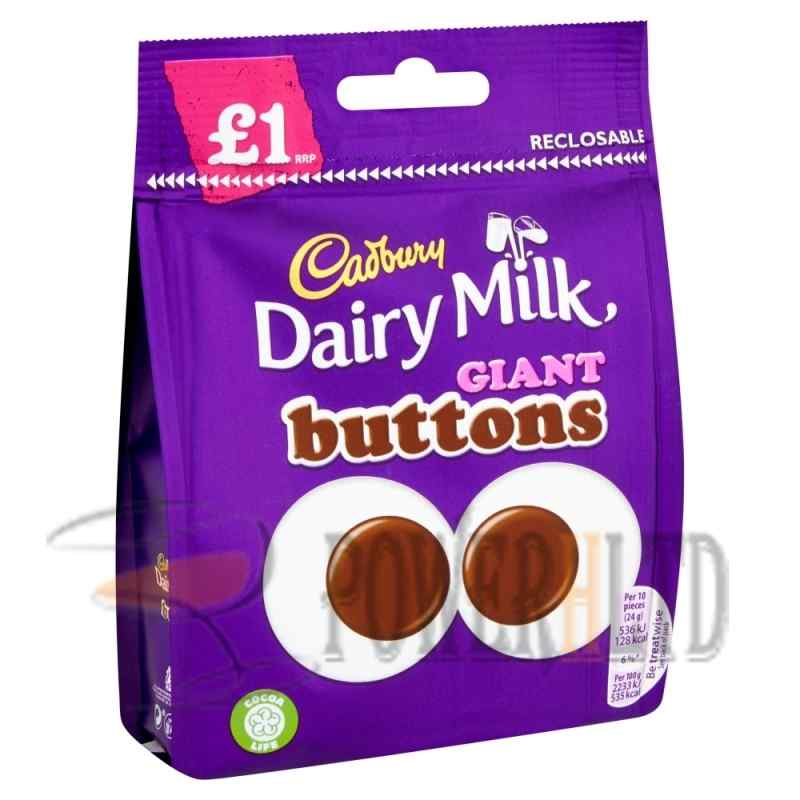 Cadbury Dairy Milk £1 Giant Buttons Chocolate Bag 95g